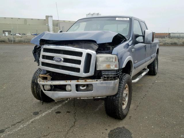 1FTWW31P36EB00966 - 2006 FORD F350 SRW S BLUE photo 2