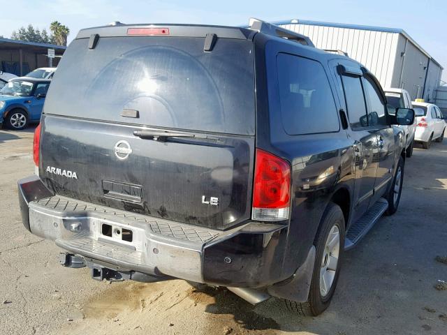 5N1AA08A55N738946 - 2005 NISSAN ARMADA SE BLACK photo 4