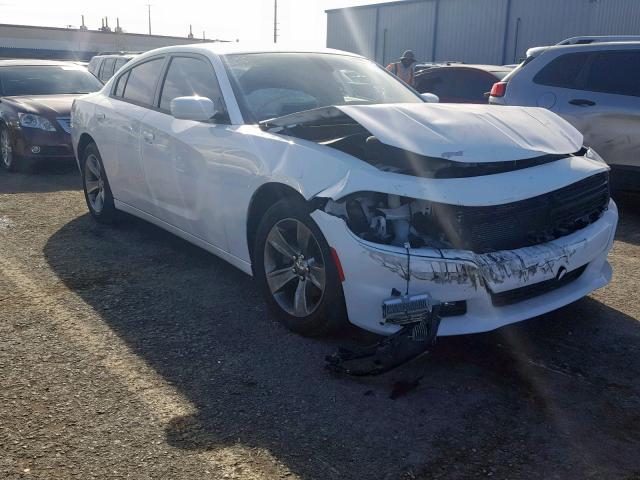 2C3CDXHG1FH805459 - 2015 DODGE CHARGER SX WHITE photo 1