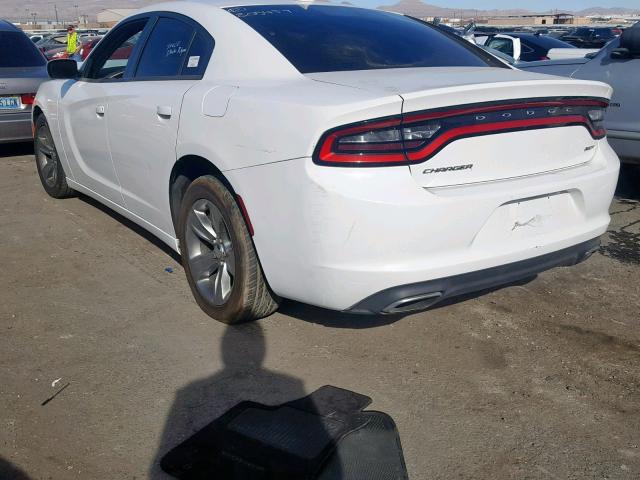 2C3CDXHG1FH805459 - 2015 DODGE CHARGER SX WHITE photo 3