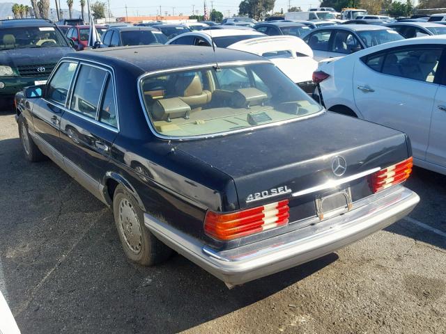 WDBCA35D7HA298803 - 1987 MERCEDES-BENZ 420 SEL BLACK photo 3