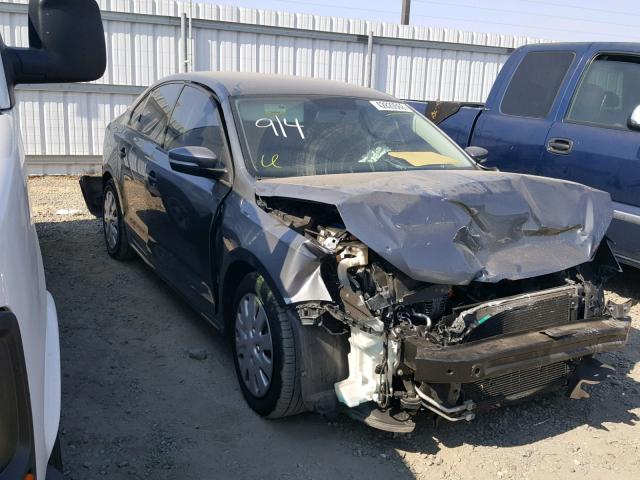 3VW1K7AJXCM353469 - 2012 VOLKSWAGEN JETTA BASE GRAY photo 1