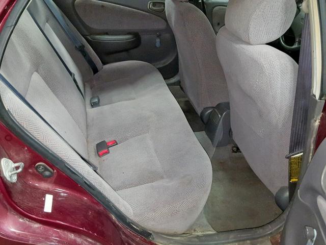 1Y1SK5288WZ442186 - 1998 CHEVROLET GEO PRIZM MAROON photo 6