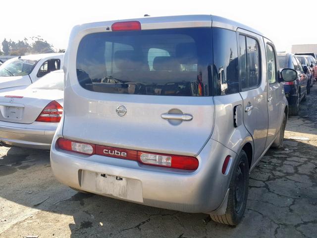 JN8AZ28R69T103478 - 2009 NISSAN CUBE BASE SILVER photo 4