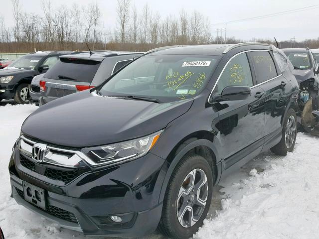 7FARW2H83JE010122 - 2018 HONDA CR-V EXL BLACK photo 2