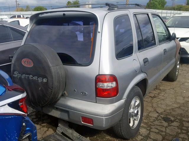 KNDJB723X15089904 - 2001 KIA SPORTAGE SILVER photo 4