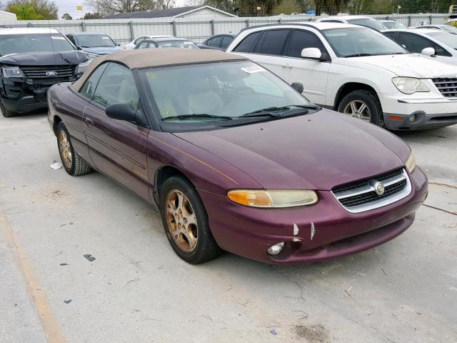 3C3EL55H9WT332429 - 1998 CHRYSLER SEBRING JX BURGUNDY photo 1