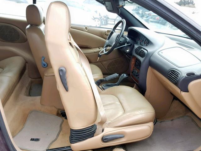 3C3EL55H9WT332429 - 1998 CHRYSLER SEBRING JX BURGUNDY photo 5