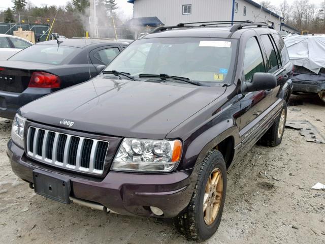 1J4GW48S24C109620 - 2004 JEEP GRAND CHER PURPLE photo 2