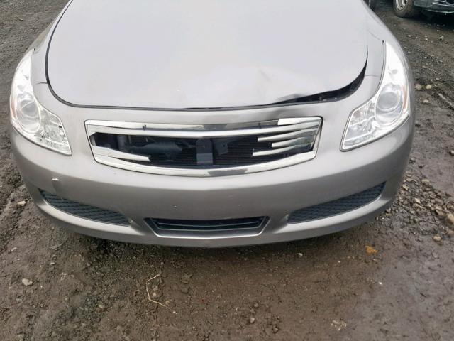 JNKCV61F69M351004 - 2009 INFINITI G37 GRAY photo 9