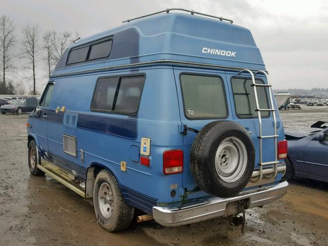 1GBEG25K1J7120149 - 1988 CHEVROLET G20 BLUE photo 3