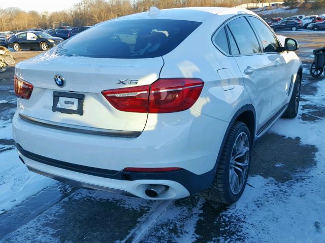 5UXKU2C55F0N76951 - 2015 BMW X6 XDRIVE3 WHITE photo 4