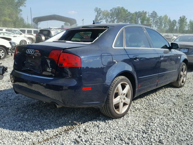 WAUDG68EX5A491319 - 2005 AUDI A4 3.2 QUA BLUE photo 4