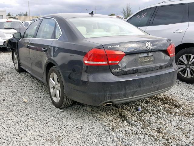 1VWBH7A33CC058199 - 2012 VOLKSWAGEN PASSAT SE BLACK photo 3