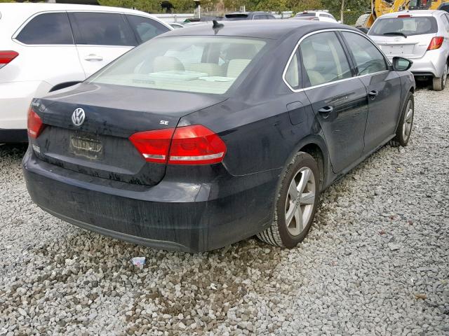 1VWBH7A33CC058199 - 2012 VOLKSWAGEN PASSAT SE BLACK photo 4