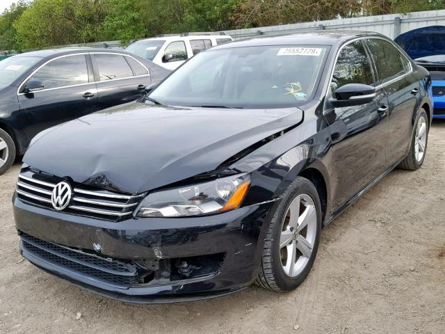 1VWBP7A37CC108542 - 2012 VOLKSWAGEN PASSAT SE BLACK photo 2