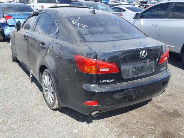 JTHCK262575013978 - 2007 LEXUS IS 250 BLACK photo 3