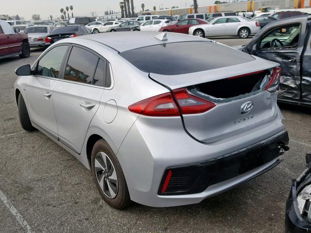 KMHC75LC3KU105862 - 2019 HYUNDAI IONIQ SEL SILVER photo 3