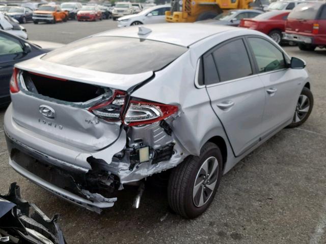 KMHC75LC3KU105862 - 2019 HYUNDAI IONIQ SEL SILVER photo 4