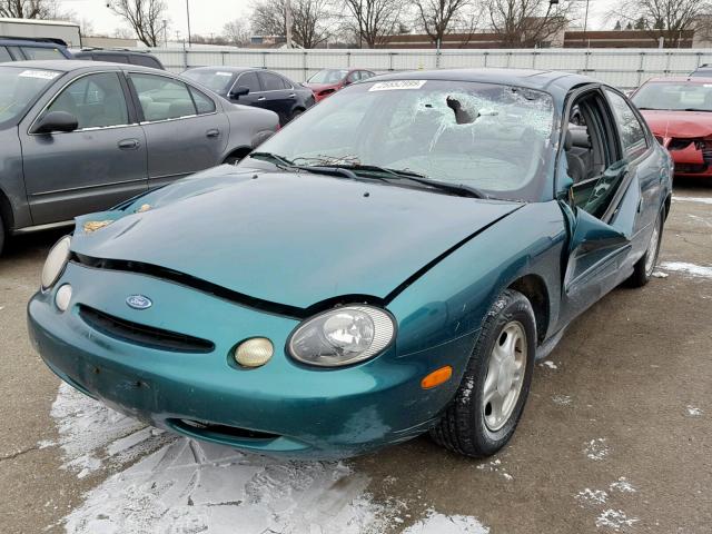 1FALP52U8VG304302 - 1997 FORD TAURUS GL GREEN photo 2