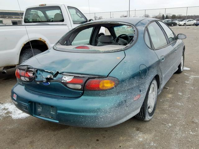 1FALP52U8VG304302 - 1997 FORD TAURUS GL GREEN photo 4