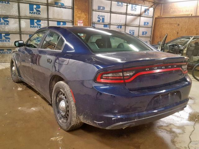 2C3CDXKT6JH279411 - 2018 DODGE CHARGER PO BLUE photo 3