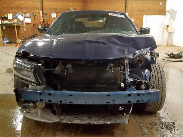 2C3CDXKT6JH279411 - 2018 DODGE CHARGER PO BLUE photo 9