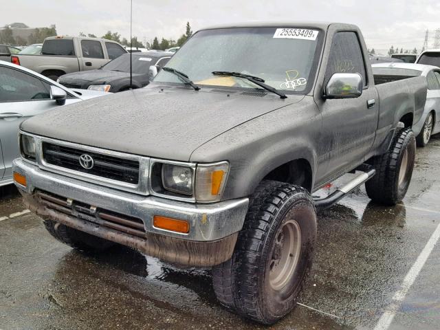 JT4VN01DXK6001956 - 1989 TOYOTA PICKUP 1/2 GRAY photo 2