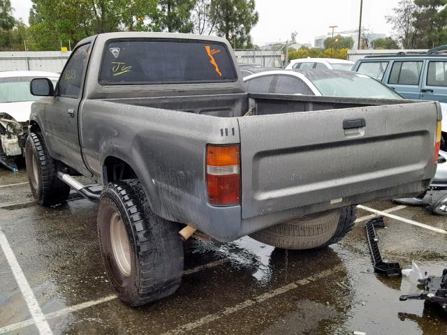 JT4VN01DXK6001956 - 1989 TOYOTA PICKUP 1/2 GRAY photo 3