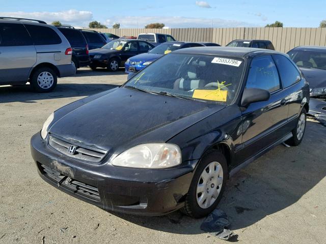 2HGEJ6328XH106030 - 1999 HONDA CIVIC CX BLACK photo 2