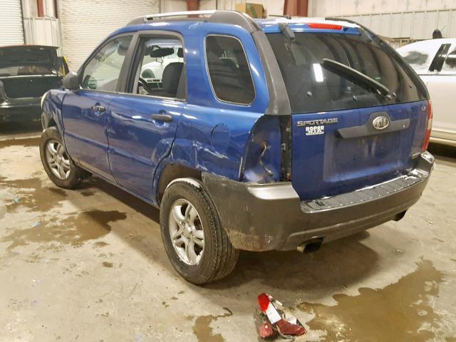 KNDJF723X67142276 - 2006 KIA NEW SPORTA BLUE photo 3