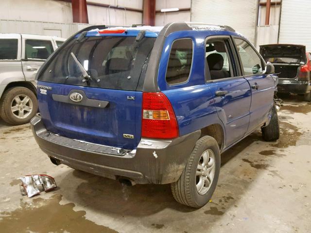 KNDJF723X67142276 - 2006 KIA NEW SPORTA BLUE photo 4