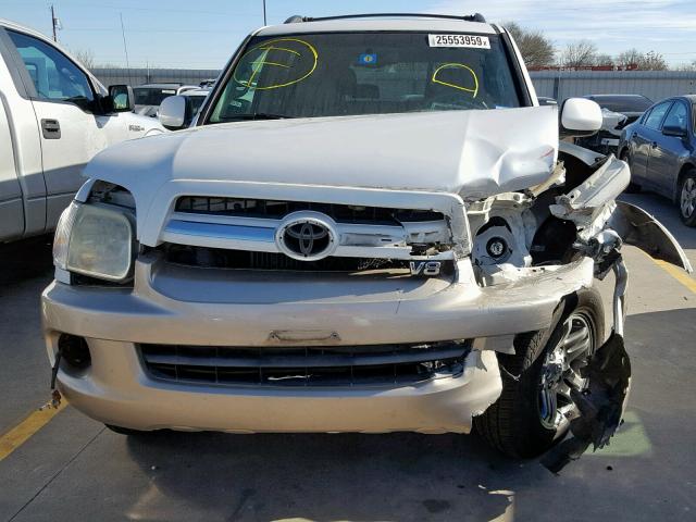 5TDZT38A05S260772 - 2005 TOYOTA SEQUOIA LI WHITE photo 9