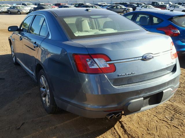 1FAHP2HW8AG128262 - 2010 FORD TAURUS SEL BLUE photo 3