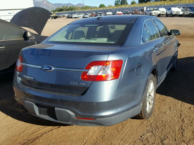 1FAHP2HW8AG128262 - 2010 FORD TAURUS SEL BLUE photo 4