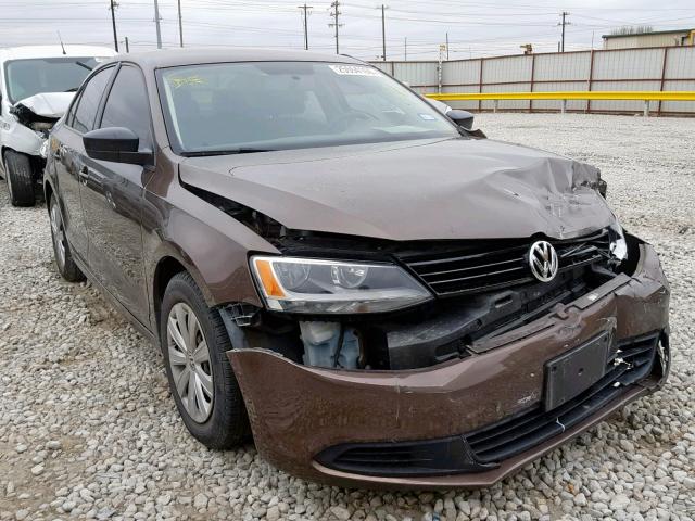 3VW2K7AJ7EM234754 - 2014 VOLKSWAGEN JETTA BASE BROWN photo 1