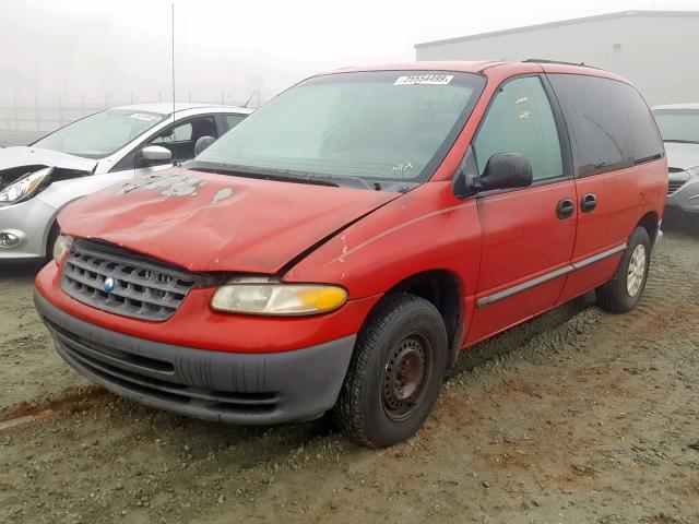 2P4FP2535VR169072 - 1997 PLYMOUTH VOYAGER RED photo 2