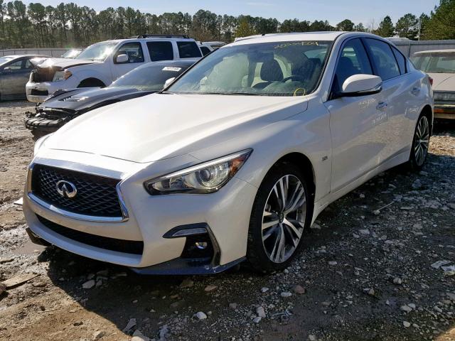 JN1EV7AR7JM434877 - 2018 INFINITI Q50 LUXE WHITE photo 2