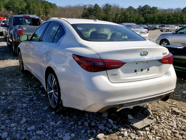 JN1EV7AR7JM434877 - 2018 INFINITI Q50 LUXE WHITE photo 3