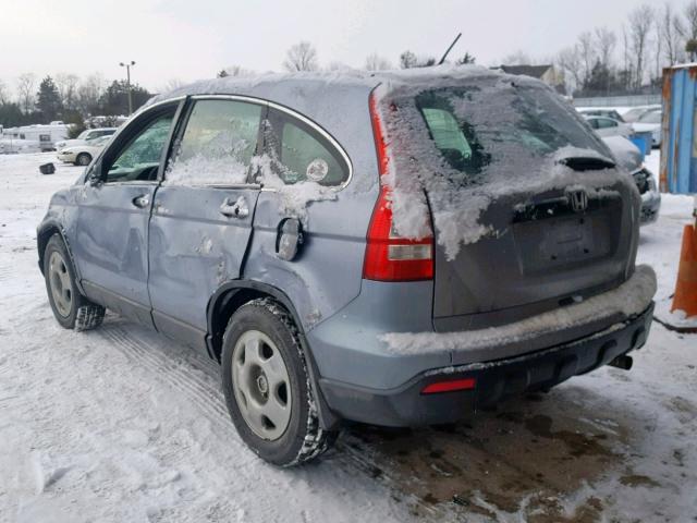 5J6RE48347L003758 - 2007 HONDA CR-V LX BLUE photo 3