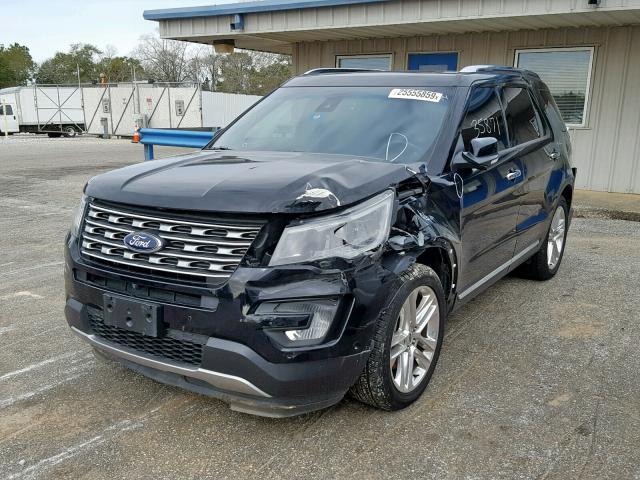 1FM5K7F81GGC57137 - 2016 FORD EXPLORER L BLACK photo 2