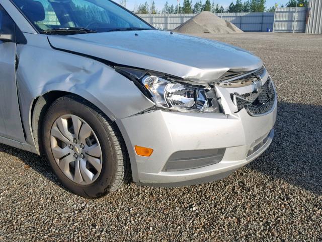 1G1PA5SH7D7244682 - 2013 CHEVROLET CRUZE LS SILVER photo 9