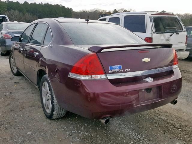 2G1WU58R079274287 - 2007 CHEVROLET IMPALA LTZ BURGUNDY photo 3