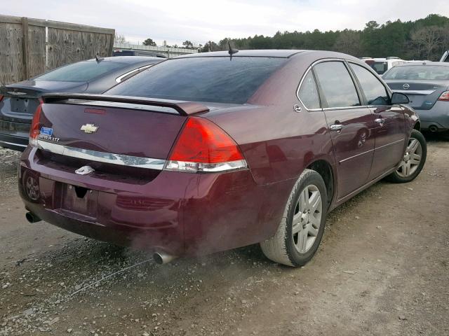 2G1WU58R079274287 - 2007 CHEVROLET IMPALA LTZ BURGUNDY photo 4