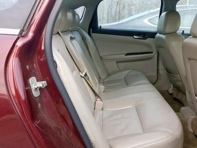 2G1WU58R079274287 - 2007 CHEVROLET IMPALA LTZ BURGUNDY photo 6