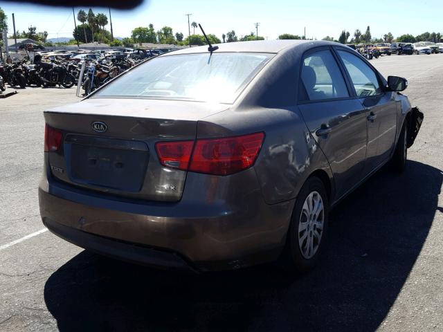 KNAFU4A22A5218528 - 2010 KIA FORTE EX BROWN photo 4