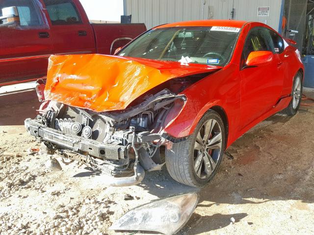 KMHHT6KD5BU060070 - 2011 HYUNDAI GENESIS CO RED photo 2