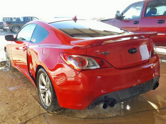 KMHHT6KD5BU060070 - 2011 HYUNDAI GENESIS CO RED photo 3