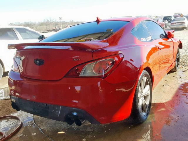 KMHHT6KD5BU060070 - 2011 HYUNDAI GENESIS CO RED photo 4