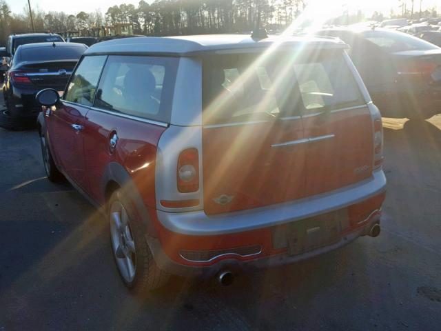 WMWMM33539TP74430 - 2009 MINI COOPER S C RED photo 3